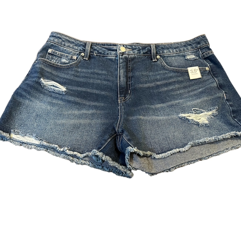 Women’s‎ Time & Tru Denim Cutoff shorts hi rise 16 distressed NWT